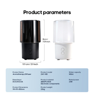 Difusor de Aromas Portátil para el Hogar, Lámpara Nocturna Minimalista de Escritorio, 140 ml, <span class=keywords><strong>2</strong></span> Velocidades de Pulverización, Humidificador de Aire Ultrasónico - Product Image 6