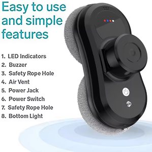 Robot Inteligente para <span class=keywords><strong>Limpieza</strong></span> <span class=keywords><strong>de</strong></span> Ventanas, Totalmente Automático y Ecológico, Compatible con Control por Aplicación/Control Remoto/Control por Botones, <span class=keywords><strong>Limpieza</strong></span> con Apagado Automático <span class=keywords><strong>de</strong></span> 30 Minutos - Product Image 3
