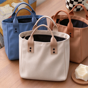 New OEM Fashion Wholesale Insulated Eco Friendly Reusable Custom Logo <b>Tote</b> Picnic Cooler <b>Bag</b> Canvas <b>Lunch</b> <b>Bag</b> 20L Foldable - Product Image 4