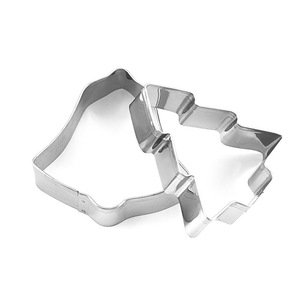 Kits de découpoirs à biscuits en forme d'arbre de Noël, lot de 10 moules à biscuits 3D tridimensionnels en acier inoxydable, outils de pâtisserie - Product Image 2