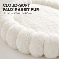 Perchoir pliable pour chat à fixer sur fenêtre avec 4 ventouses robustes, housse amovible en fausse fourrure de lapin, hamac personnalisable OEM ODM