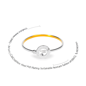 Pulsera de Cristal, Acero Inoxidable 316L, Chapado en Oro PVD, Joyería de Moda Sostenible y Resistente para Mujer - Product Image 2