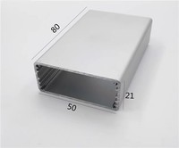 Caja de Control de Aluminio Extruido con Blindaje EMI de 50.5*21mm, Anodizada Personalizada, IP54, para Router de Red, Telecomunicaciones 5G, Ethernet y Fibra