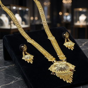 Wholesale Orthodox Wedding Fashion 14K 18K 24K Micro Gold Plated Brass Long Necklaces Traditional Jewelry - Product Image 5