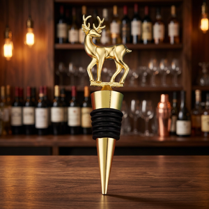 Vertedor de vino de metal, vertedor de botellas de vino, vertedor de tapón de vino de acero inoxidable con tapa, tapón de botella, barra, utensilio de vertido, diseño de cerveza - Product Image 4