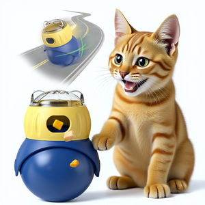 QUCHONPET 2026 ของเล่นแมวแบบใหม่สุดฮิต รูปนกฮูก สปอร์ตคลาสสิก ฝึกสมองแมว ช่วยให้กินอาหารช้าลง พร้อมช่องใส่อาหาร - Product Image 2