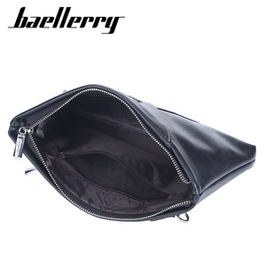 กระเป๋าคลัทช์ผู้ชายแบรนด์ Baellerry หนัง PU ความจุขนาดใหญ่ กระเป๋าถือสำหรับเดินทางธุรกิจ พร้อมซิป สีพื้น สีดำ สีกาแฟ - Product Image 2