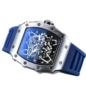 Penjualan Terbaik 9791A mode berbentuk barel spiral mahkota pria jam tangan baru olahraga kuarsa pria