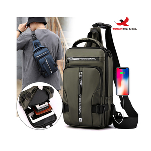 <b>Men</b> Fashion Multifunction Nylon Shoulder Bag Crossbody Anti Theft Travel Purse Messenger <b>Pouch</b> Pocket Chest Bag Sling Bag - Product Image 1