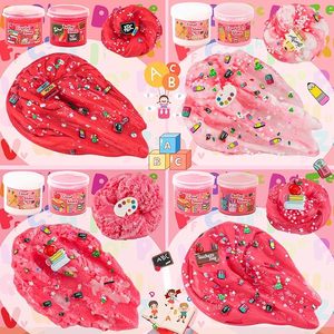 Kit de Slime Educativo Rojo con Slime Nube de Mantequilla y Cristal, Adornos Escolares, Recuerdos para Fiestas Infantiles, Venta al por Mayor, Suministro de Fábrica OEM ODM - Product Image 4