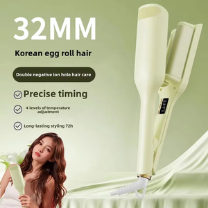 4 Temperature Adjustable 32MM Hair Curler Curling <b>Tool</b> Egg <b>Roll</b> Lasting Styling Fast Heating Deep Wave Electric Curling Iron - Product Image 1
