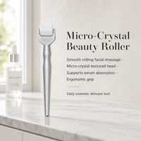Rouleau de massage micro-cristallin pour le soin quotidien du visage, idéal pour les voyages et la maison, outil de massage, vente en gros, marque privée
