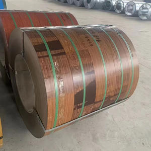 Usine bas prix 3D grain de bois finition aspect bois bobine Ppgi bobine de tôle d'acier galvanisée prépeinte - Product Image 5