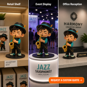 Figurine de Musicien Saxophoniste Jazz Personnalisée, Jouet d'Art en Vinyle pour Garçon, Fabricant Direct OEM ODM - Product Image 5