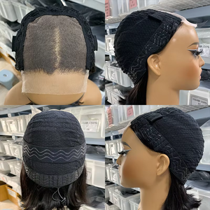 Promotion Perruques Vietnamiennes Sans Colle 16A 2*6 4*4 5*5 13*4 Cheveux Humains Base Dentelle Cheveux Remy Longueur Courte Couleur Naturelle - Product Image 4