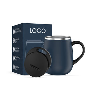 Taza de Café de Acero Inoxidable con Aislamiento al Vacío y Asa, Personalizable con Logotipo de Fábrica, Venta Caliente - Product Image 1