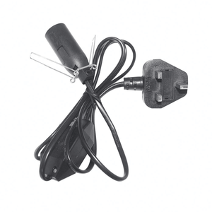 Cable de alimentación para lámpara de sal con enchufe británico H03VVH2-F 0.75mm² de 2 núcleos con interruptor regulador de intensidad y portalámparas 303 y E14 E26 E27 - Product Image 2