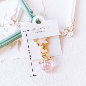 Cute Charm 3d Strawberry Cherry Blossom Fruit Keychain Ins Style Design <b>Key</b> <b>Ring</b> Bag for Girl's Gift Purse Decor <b>Accessories</b> - Product Image 5