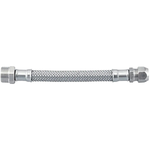 Manguera flexible de acero inoxidable con bicono macho 50cm 1/2 X bicono 10 para torneado de herramientas - Product Image 5