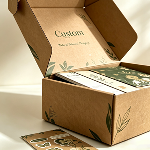 Boîte d'expédition en papier kraft recyclable, écologique, personnalisée et imprimée, pour l'emballage de produits de beauté et de soins de la peau - Vente flash - Product Image 5