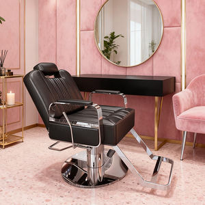 Chaise de barbier ergonomique moderne Offre Spéciale meubles de Salon en métal Durable siège en cuir hydraulique inclinable hauteur de rotation de 360 degrés - Product Image 5