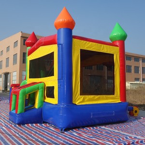 Château gonflable commercial en PVC de qualité supérieure, combo toboggan et aire de saut, taille personnalisable, installation facile pour les locations de fêtes d'enfants - Product Image 4