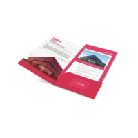 Dossier de présentation A4 de luxe avec logo personnalisé et pochettes pour cartes de visite, idéal pour les salons professionnels, l'éducation, les hôtels et les hôpitaux