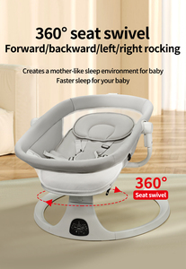 Columpio Eléctrico Multifuncional 5 en 1 para Bebés, <span class=keywords><strong>Cuna</strong></span> Mecedora Automática para Recién Nacidos con Música y Control Remoto - Product Image 3