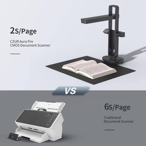 <span class=keywords><strong>Scanner</strong></span> de documents CZUR Aura Pro Book, capture A3/A4, auto-affichage, correction d'inclinaison, alimenté par l'IA, pliable, portable, USB, compatible Windows et Mac <span class=keywords><strong>OS</strong></span> - Product Image 4
