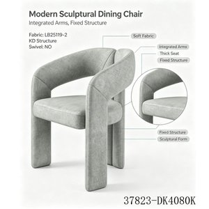 Fauteuil de salon moderne en velours avec pieds en métal, dossier solide et design pivotant 37823-DK4078K - Product Image 6
