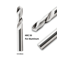 Foret en carbure CNC pour aluminium et cuivre, HRC 50, cannelure polie, foret hélicoïdal à 120 degrés pour usinage à grande vitesse