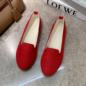 Zapatos planos informales antideslizantes de color caramelo para mujer, estilo barco ligero con cierre de botón para la temporada de invierno - Product Image 5