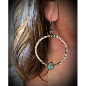 Orecchini Pendenti Rotondi Vintage per Donne, Aspetto Turchese, Orecchini Pendenti Statement, Gioielli di Moda per Uso Quotidiano e Feste - Product Image 4