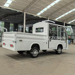 Comfort Enclosed Cabin Electric <b>Flatbed</b> Transport <b>Truck</b> Custom Color For Resort Industrial Park - Product Image 3