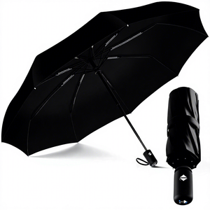 <span class=keywords><strong>Parapluie</strong></span> compact coupe-vent avec baleines renforcées en fibre de verre, ouverture et fermeture automatiques, léger, portable et pliable pour les voyages - Utilisation unisexe pour adultes - Product Image 1