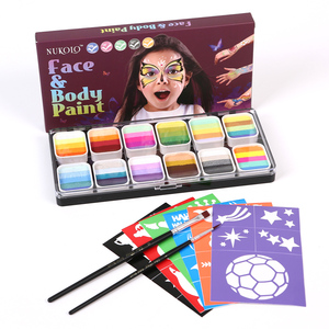 Vente en gros ensemble professionnel de peinture <span class=keywords><strong>gouache</strong></span> arc-en-ciel 12 couleurs enfants corps et <span class=keywords><strong>peau</strong></span> Art maquillage peinture faciale pour enfants - Product Image 5