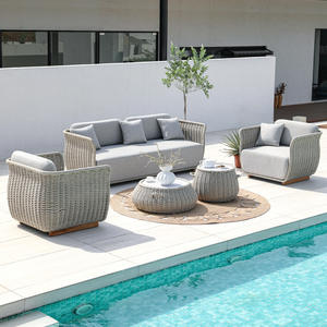 Divano esterno in Rattan Villa all'<span class=keywords><strong>aperto</strong></span> con <span class=keywords><strong>balcone</strong></span> all'<span class=keywords><strong>aperto</strong></span> impermeabile e prendisole e prendisole in famiglia tessuto divano in Rattan per il tempo libero - Product Image 3