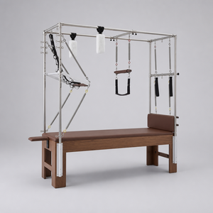 โต๊ะพิลาทิส Cadillac Trapeze ทำจากไม้วอลนัท คุณภาพระดับพาณิชย์ สำหรับสตูดิโอมืออาชีพ พร้อมสปริงและสายรัด - Product Image 4