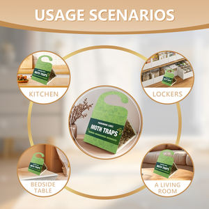 Perangkap ngengat dapur 2 pak perangkap gantung dengan feromon perangkap lem lengket tidak beracun untuk lemari makanan gerah dapur - Product Image 4