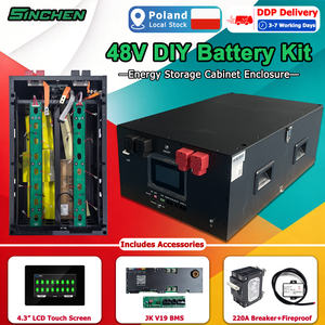 Stock UE Magazyn Energii Kit de batterie LiFePO4 48V 16kW 15kW avec boîtier DIY et BMS JK V19, supports de montage en rack pour stockage d'énergie solaire - Product Image 1
