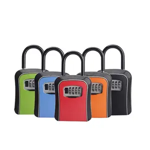 조합 Lockbox 코드 잠금 보안 상자 키 홀더 대용량 휴대용 안전 상자 가족 Realtor 야외 키 상자
