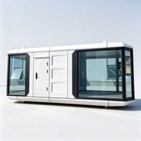 Maison capsule moderne préfabriquée écologique avec structure en acier à panneaux sandwich pour camping en plein air, hôtel, glamping en arrière-cour