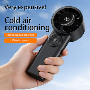 2026 Nieuwe Handheld Hoge-Snelheidsventilator USB Oplaadbaar Draagbare Mini Ventilator met 100 Snelheidsinstellingen & Krachtige Wind Logo aanpassing - Product Image 4