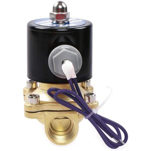 États-Unis Vanne solénoïde en laiton massif 1/2 po NPT 12 V CC normalement fermée Viton pour le contrôle de l'eau - Product Image 4