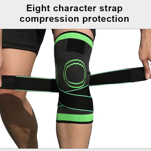 Rodillera de Neopreno <span class=keywords><strong>con</strong></span> Soporte de Compresión Tejida, Vendaje Elástico y Cinchas Bilaterales - Product Image 2