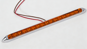 Nuevas Luces de Freno de Posición Alta para Camiones y Remolques Estilo Americano SAE-DOT, Luces de Posición Traseras con Intermitentes Fluidas de 12 Pulgadas - Product Image 2