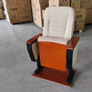 Ventes directes d'usine paquet souple tissu fer pied style pliable chaise d'auditorium chaise d'église grande chaise de théâtre - Product Image 6