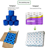 Offre Spéciale de haute qualité imprimé personnalisé 2 plis vierge papier hygiénique échantillon gratuit expédition rapide jetable 1 pli 3 plis Options