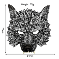 Masque de loup d'horreur réaliste 3D en mousse PU souple pour cosplay d'Halloween, très vendu
