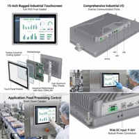 Panel PC Industrial de 21.5 Pulgadas con Pantalla Táctil Resistente, Sin Ventilador, a Prueba de Polvo y Golpes, con Doble Puerto Gigabit HD